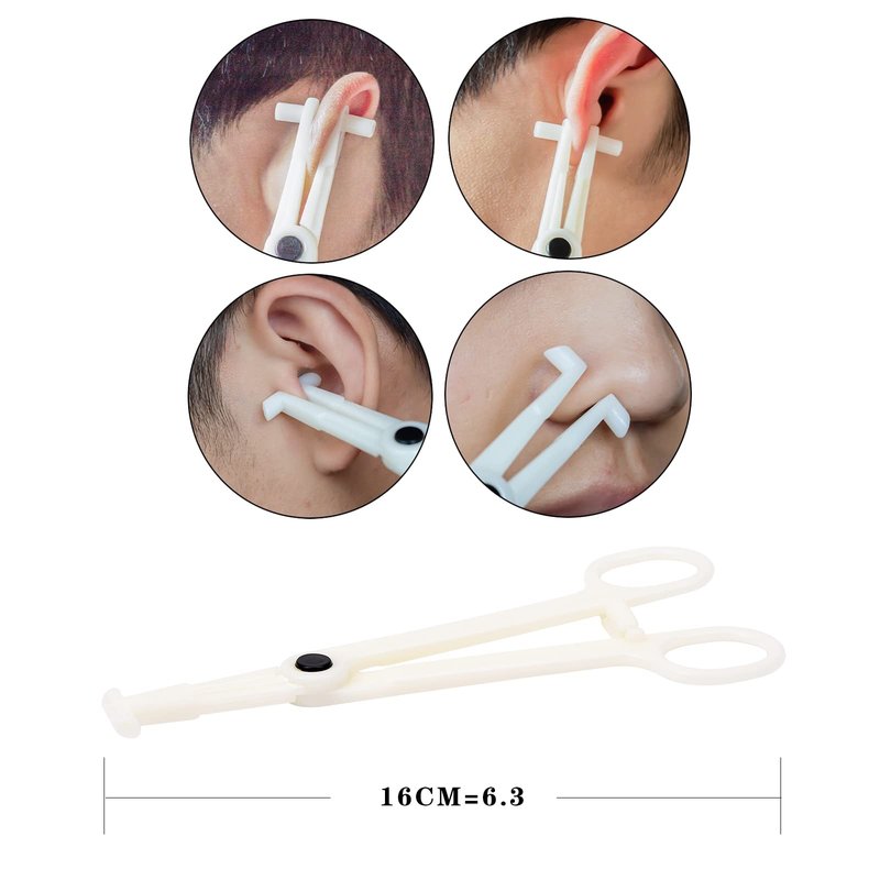 4PCS Disposable Piercing Clamps Set, Septum Clamps Piercing Forceps Piercing Clamps for Belly Navel Ear Piercing Septum Nipple Labret Eyebrow Tongue Nose Piercing