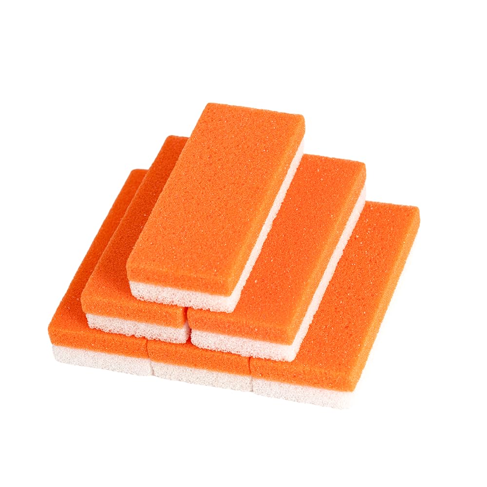 WINDAWNKE 6 Pack Foot Pumice Stone for Feet Callus and Foot Scrubber Dead Skin Remover (Orange)
