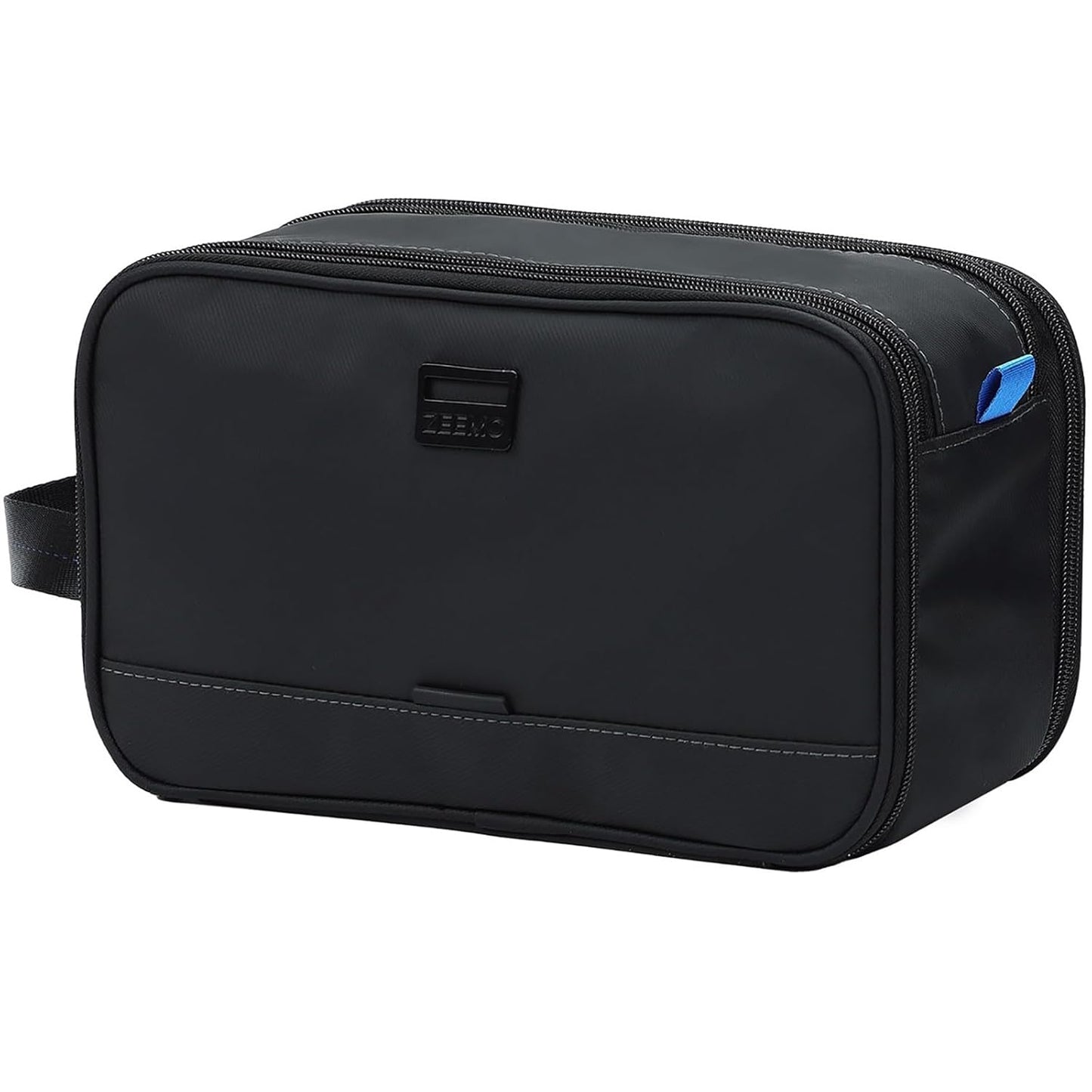 Travel Toiletry Bag for Men - Medium Water-Resistant Dopp Kit | Double-Sided Organizer for Shower & Hygiene Accessories - Black