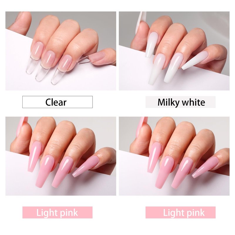 Imtiti Builder Gel Nail, 3 in 1 Gel for Extension,Strong, UV LED Lamp Cure Required,Nails for Home DIY Professional Nail Salon(Milky White-35g)