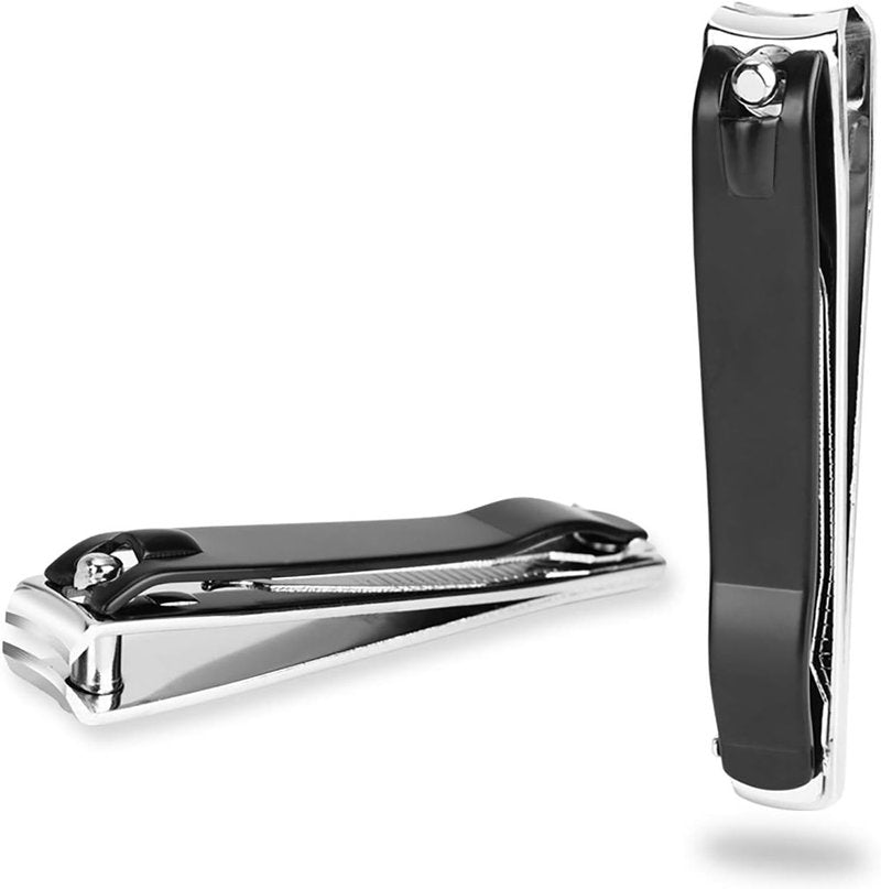 ICEYLI Premium Stainless Steel Nail Clippers Set - 2 Pcs Curved Blade for Fingernails & Toenails