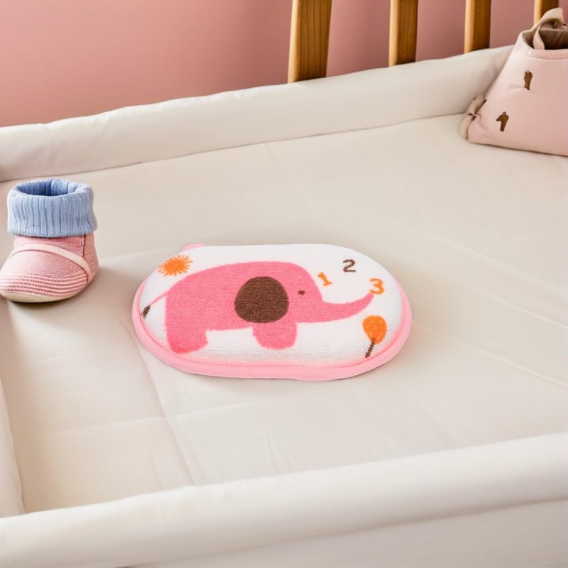 FRCOLOR Baby Bath Sponge Natural Soft Cotton Shower Sponge for Newborns Toddlers Gentle Massage Bathing Accessory 5.31X3.54X1.18 Inch