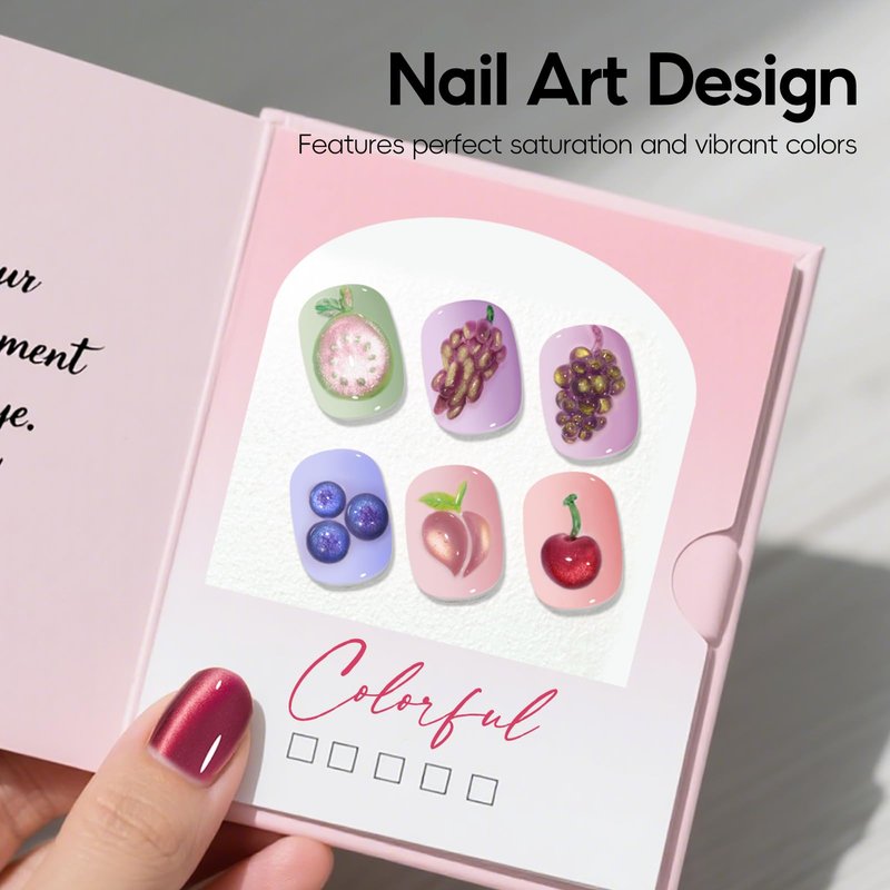 PEACECOLOR Cat Eye Gel Nail Polish Set, 6 Colors Glitter Red Green Purple Nude Sparkle Gel Polish Set Soak Off U V Lamp Magnetic Nail Polish Kit Gifts for Women DIY Home Salon
