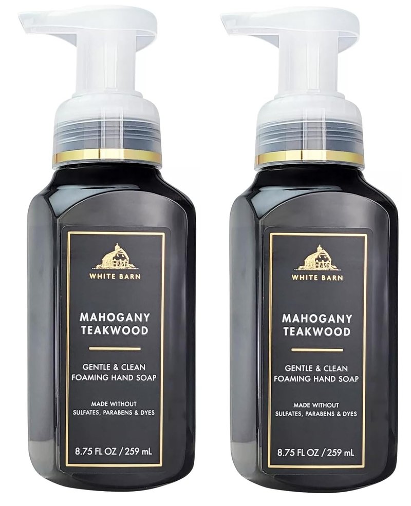 Bath and Body Works Gentle Foaming Hand Soap - 8.75 Ounce 2-Pack | Mahogany Teakwood Scent