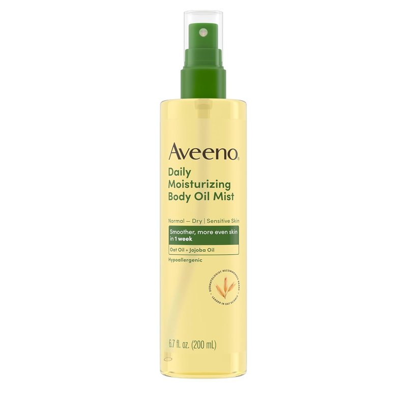 Aveeno Daily Moisturizing Body Oil Mist - Nourishing Spray with Oat & Jojoba Oil for Dry Skin | 6.7 fl. oz