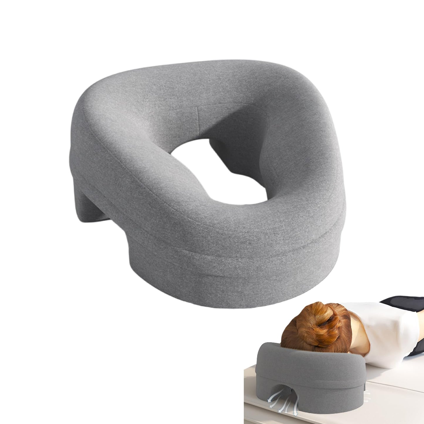 UTJZIB Face Down Pillow for Massage - Massage Headrest for Bed, Face Down Pillow for Sleeping, Post-Eye Surgery Recovery, and Beach Tanning, Massage Tools.