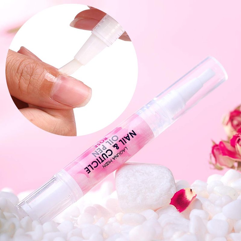 Lagunamoon Cuticle Oil Pen - Nourishing Nail Care & Growth Formula - Rose, 5 ml