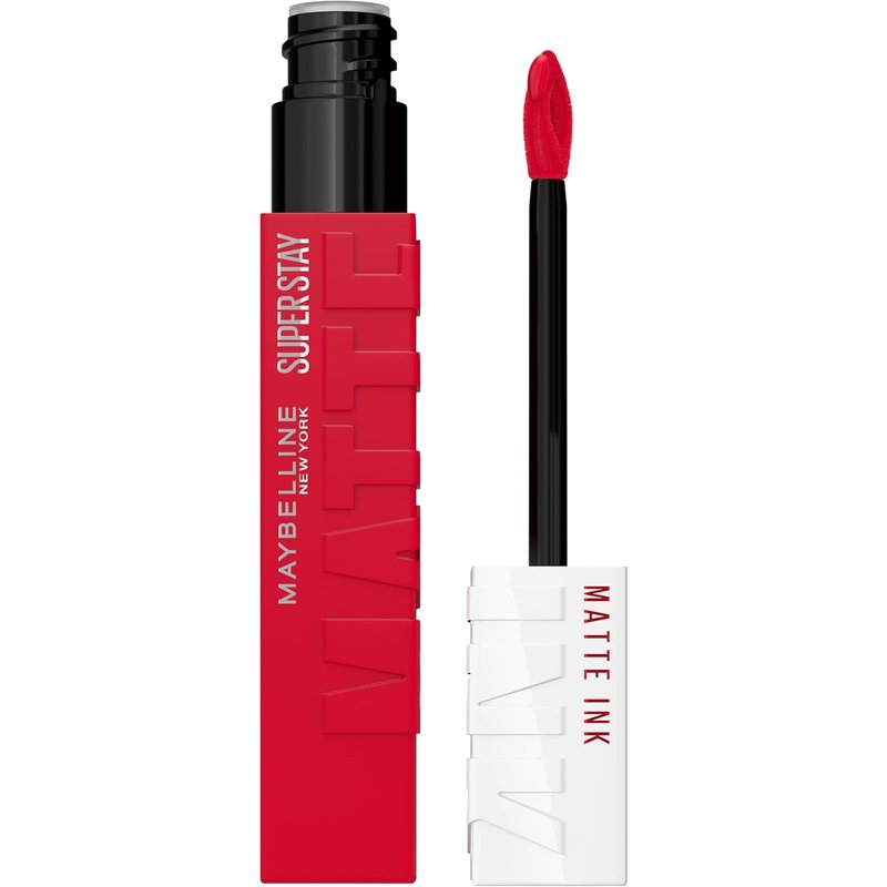 Maybelline Super Stay Matte Ink Liquid Lipstick - Long Lasting Bright Pinky Red | Up to 16H Wear, 1 Count