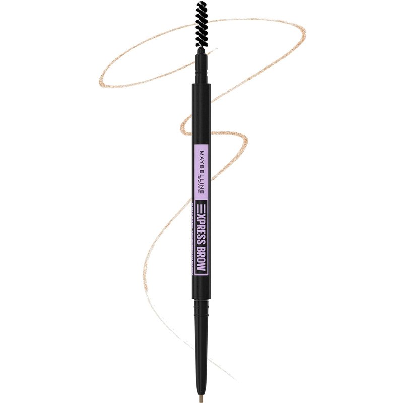 Maybelline Brow Ultra Slim Defining Eyebrow Pencil - Light Blonde | 1.55mm Tip & Blending Spoolie for Precision