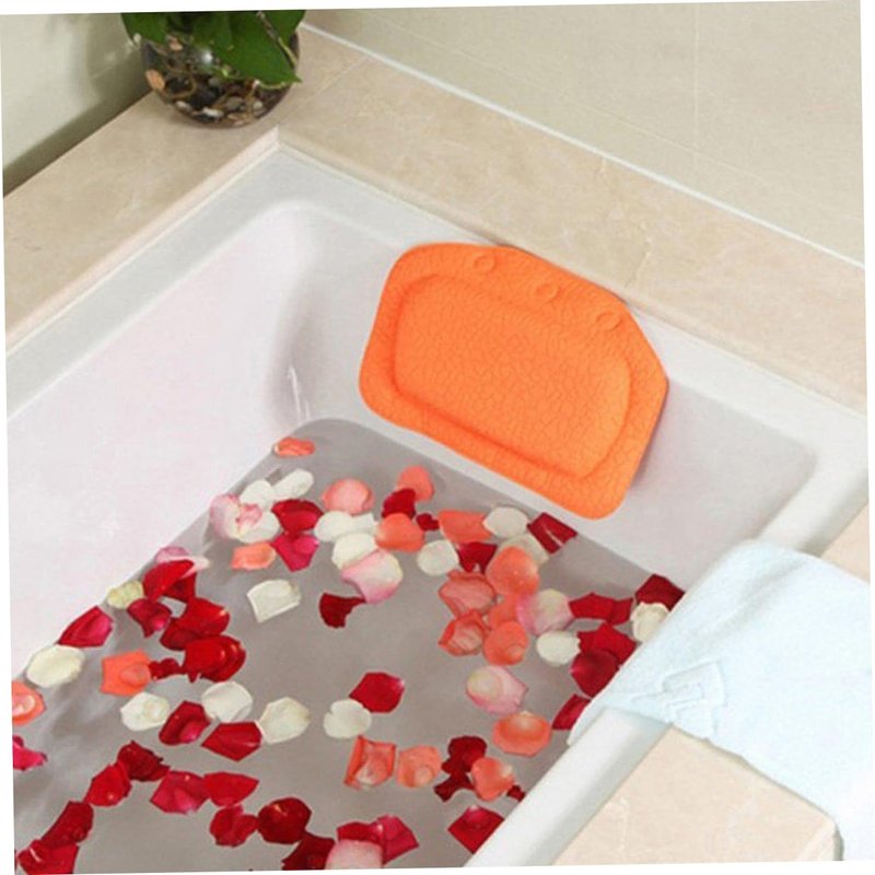 Bath Pillow with Suction Cups Spa Headrest Cushion for Bathtub Comfortable Support Lightweight Material Easy to Clean Relaxing