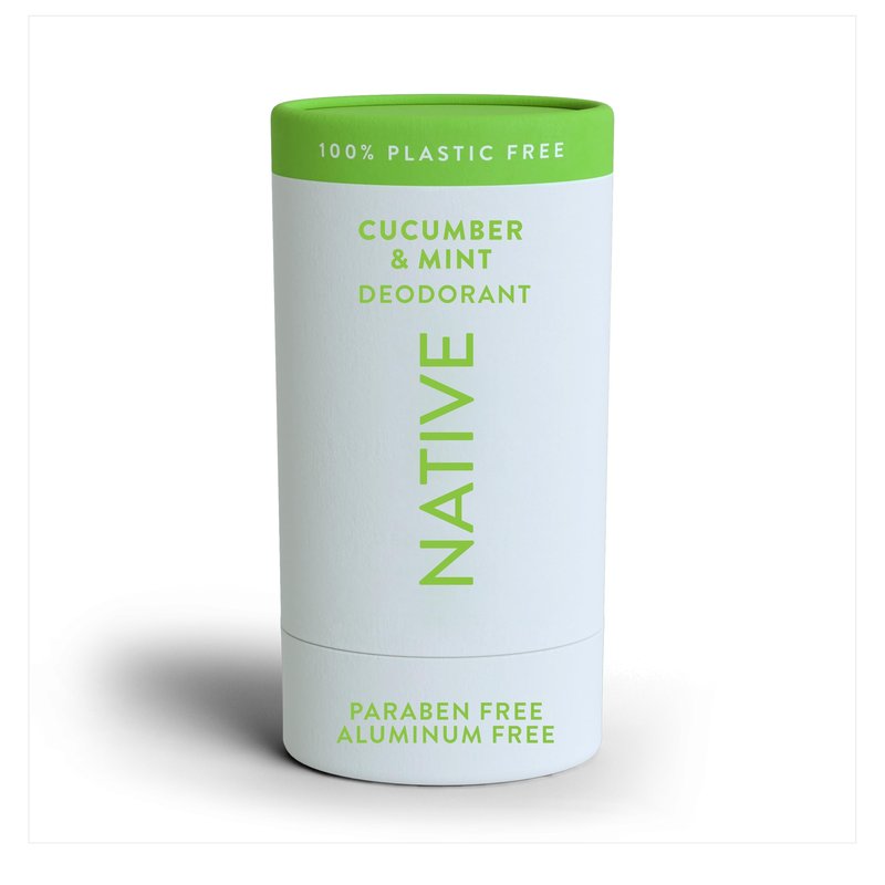 Native Plastic Free Deodorant Contains Naturally Derived Ingredients, 72 Hour Odor Control | Deodorant for Women and Men, Aluminum Free with Baking Soda, Coconut Oil and Shea Butter | Cucumber & Mint