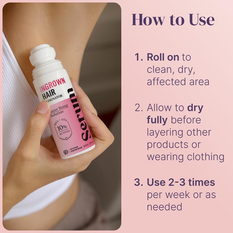 Razor Bump Stopper | Ingrown Hair Treatment with Dark Spot Remover - Salicylic Acid Solution for Bikini Area