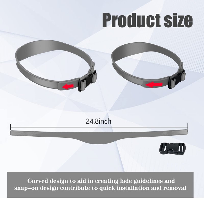 AOMGD Adjustable Hair Trimming Guide and Neckline Shaving Template,DIY Self Haircutting System, Shaving and Keeping a Clean and Straight Neck Hairline,Easy Use Tool Soft Portable (Grey)