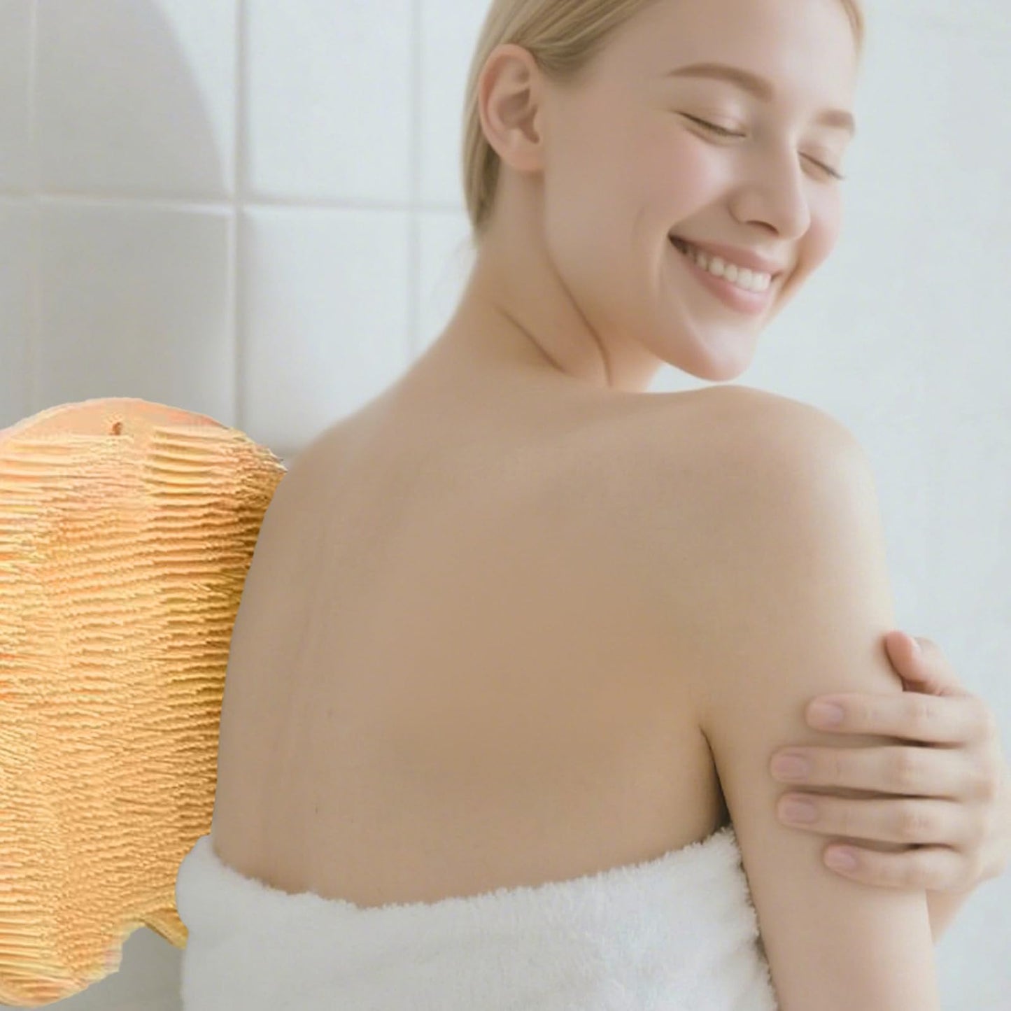 Shower Foot Scrubber Back Washer Mat, 2025 New Foot Back Cleaning Pad with Non-Slip Suction Cups, Back Exfoliating Bath Wash Pad for Women and Men (Gray)