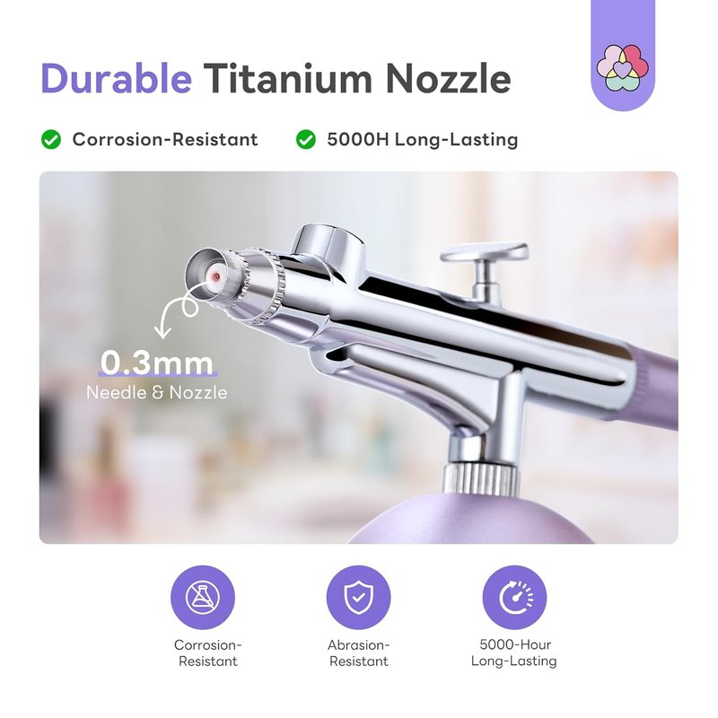 SAVILAND Airbrush Kit - Salon-Perfect 30PSI with 3 Adjustable Pressure Options | Portable Nail & Model Painting