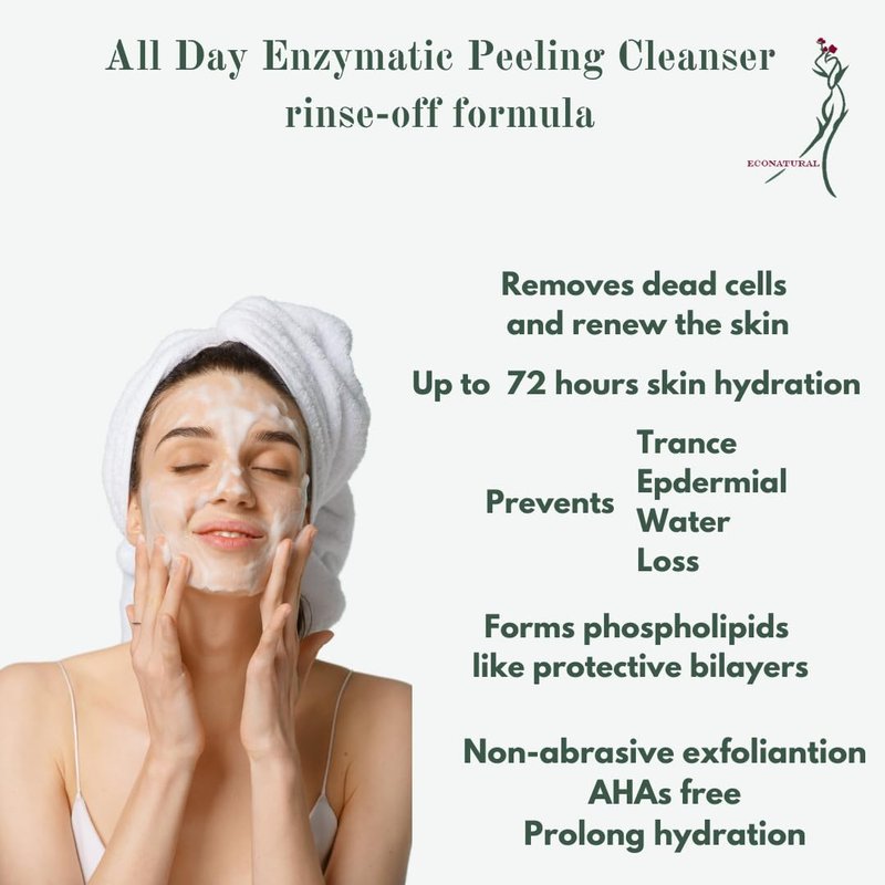 Revital Elixir Enzymatic Peeling Cleanser – Gentle Daily Exfoliating Face Wash with Enzymes – Improves Skin Tone & Texture, 100ml (3.38oz)