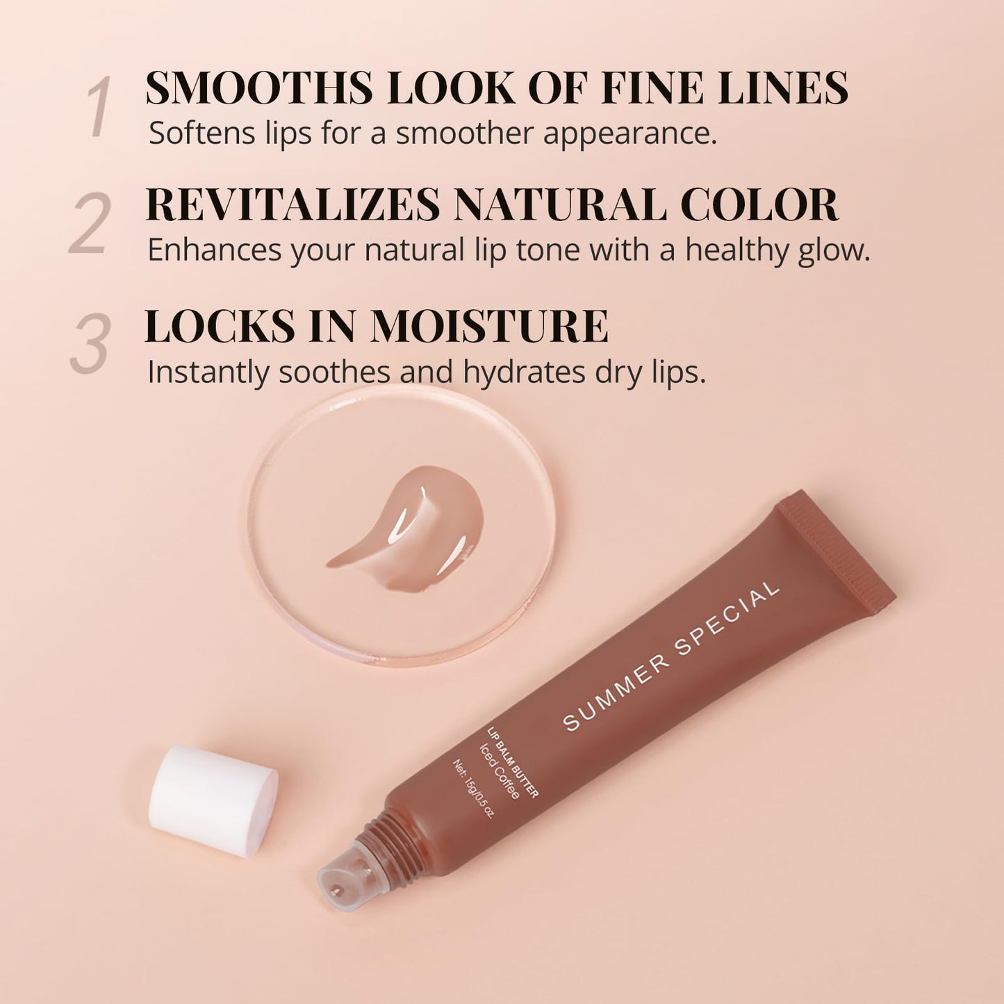 4 PCS Summer Special Lip Balm Butter, Hydrating, Nourishing Lip Gloss with Shea Butter & Olive Oil, Sheer Tinted Shine, Instant Moisture & Soothing Dry Lips (Pack of 4)