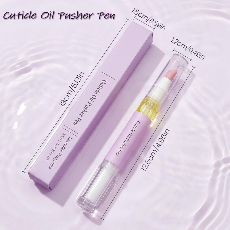 2-in-1 Cuticle Oil Pusher Pen,2026 New Ceramic Cuticle Pusher Oil Pen,Ceramic Cuticle Pen for Nails,Nail Care Tool for Dry Damaged Nails Hangnails Moisturize Polish Brighten 2Pcs