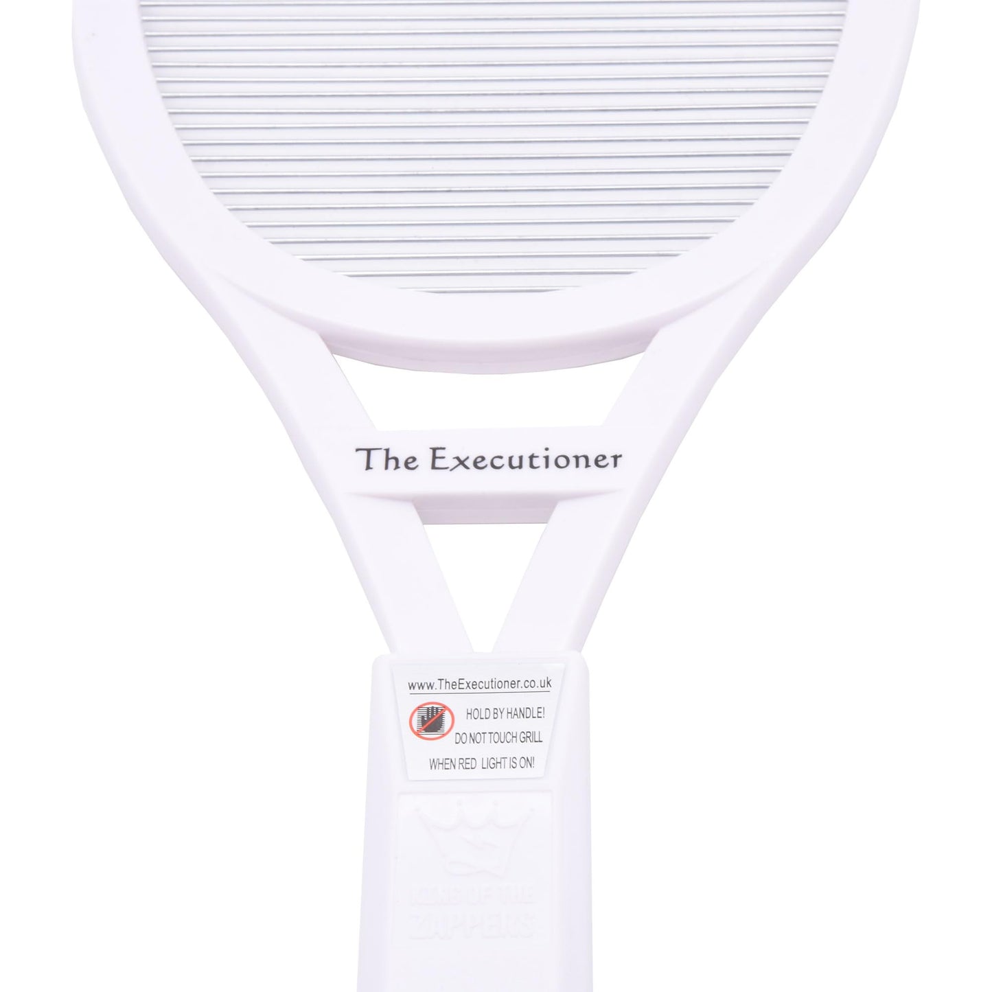 The Executioner Fly Zapper Mosquito, Wasp, Bug, Insect Killer Swatter Electric Fly Zapper Racket Single Layer for Efficient Zapping Indoor Outdoor (White)