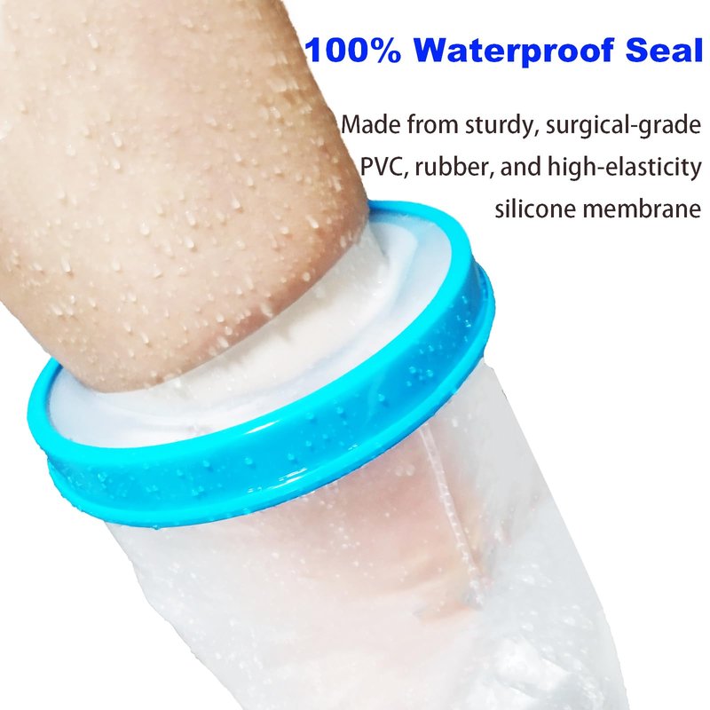 Tideshake - Waterproof Leg Cast Cover for Showering, Reusable Adult Short Leg Cast Protector, Cast Covers for Shower Leg, Cast Bag for Shower, Cast Cover for Showering Foot