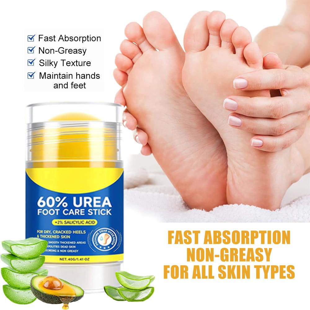 LmiiSanHoo 60% Urea Hydrating and 2% Salicylic Acid Foot Care Cream, Upgraded Care Cream Repairs and Hydrates Dry and Cracked Feet and Hand, Moisturising and Relieves Foot Cream for Man and Women (1)