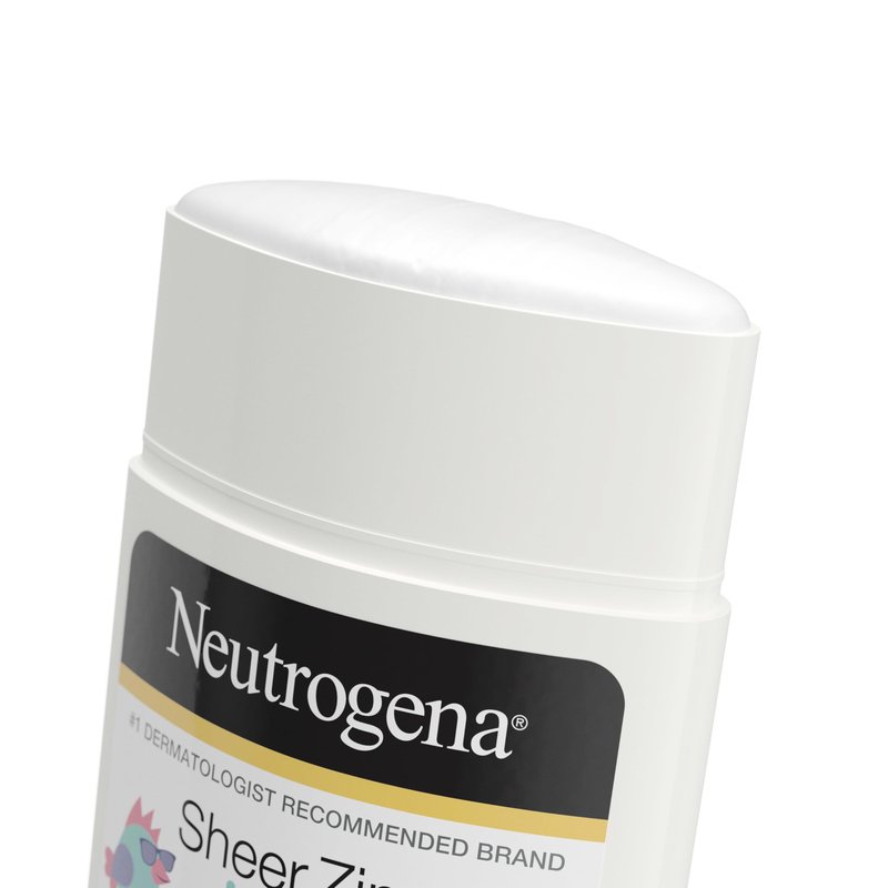 Neutrogena Sheer Zinc Oxide Kids Mineral Sunscreen Stick, Broad Spectrum SPF 50+ & UVA/UVB Protection & Water Resistant with Residue-Free, No-Mess Application, Oil- & Paraben-Free, 1.5 oz