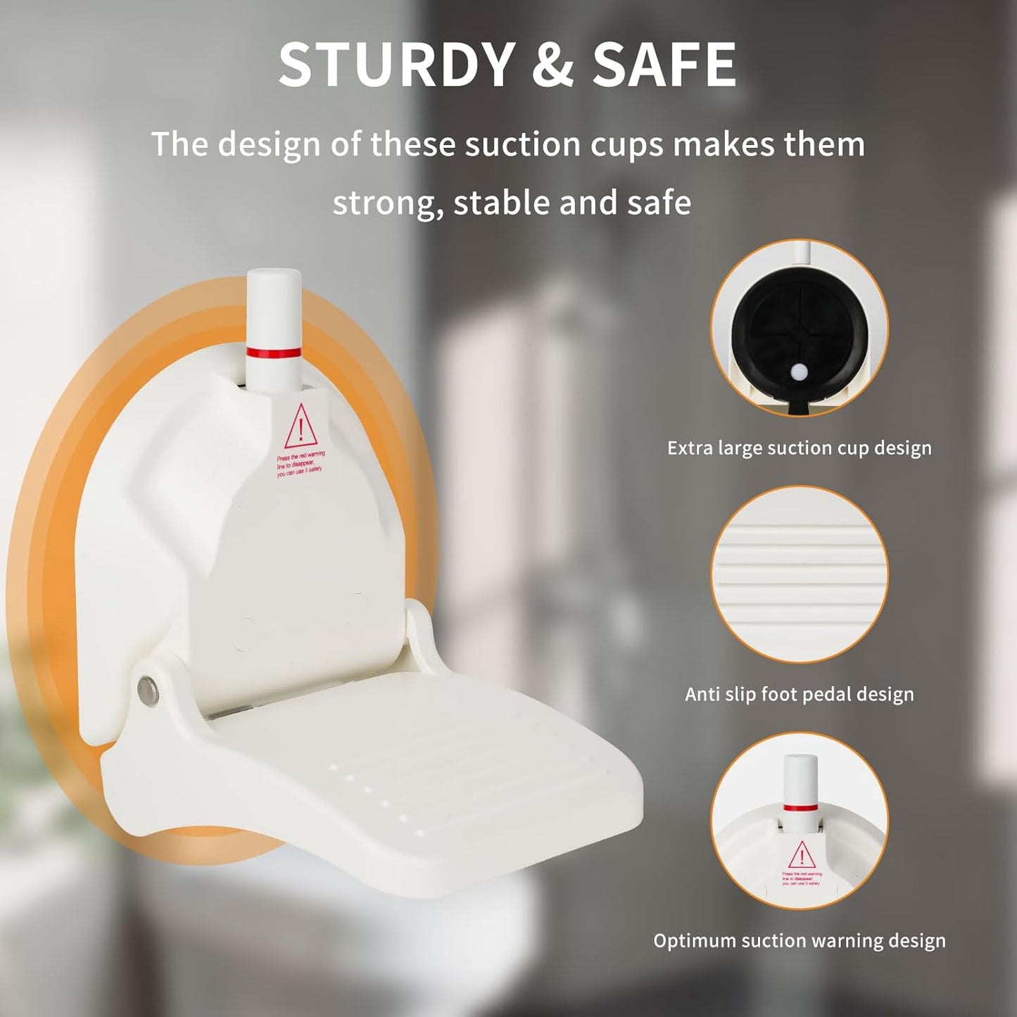 Skiennix Shower Foot Rest - Ideal for Shaving Legs | Portable Design for RV & Travel