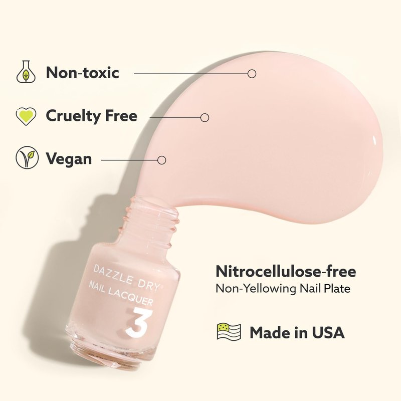 Dazzle Dry Mini Kit 4 Step System - Alluring Charm - A pale pink with a creamy finish. Full coverage cream. (5 Piece Kit / 5 Manicures)
