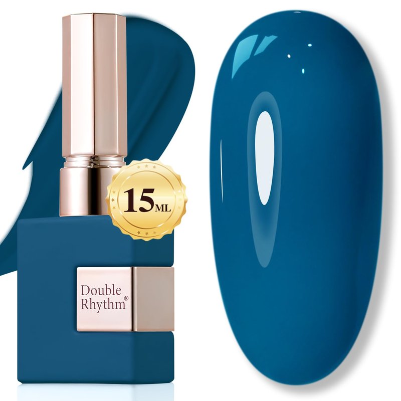 Double Rhythm Gel Polish - Pure Sheer Soak Off for Art Manicure | 15ML Blue (A1458) - DIY at Home