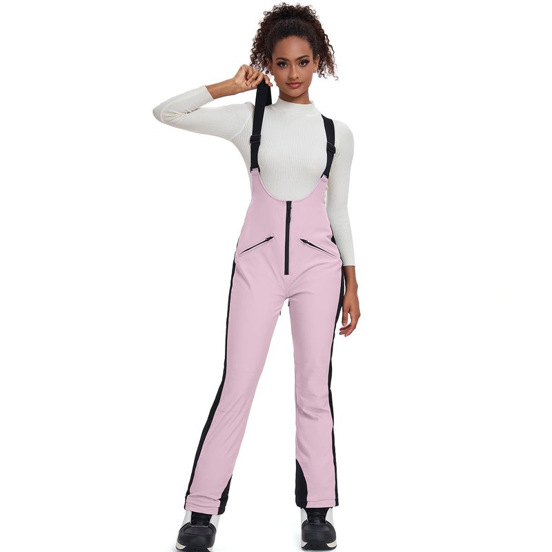 Oymyakon Women's Snowboard Bibs Snow Overalls Waterproof Windproof Insulated Ski Bib Pants(Pink,Small)
