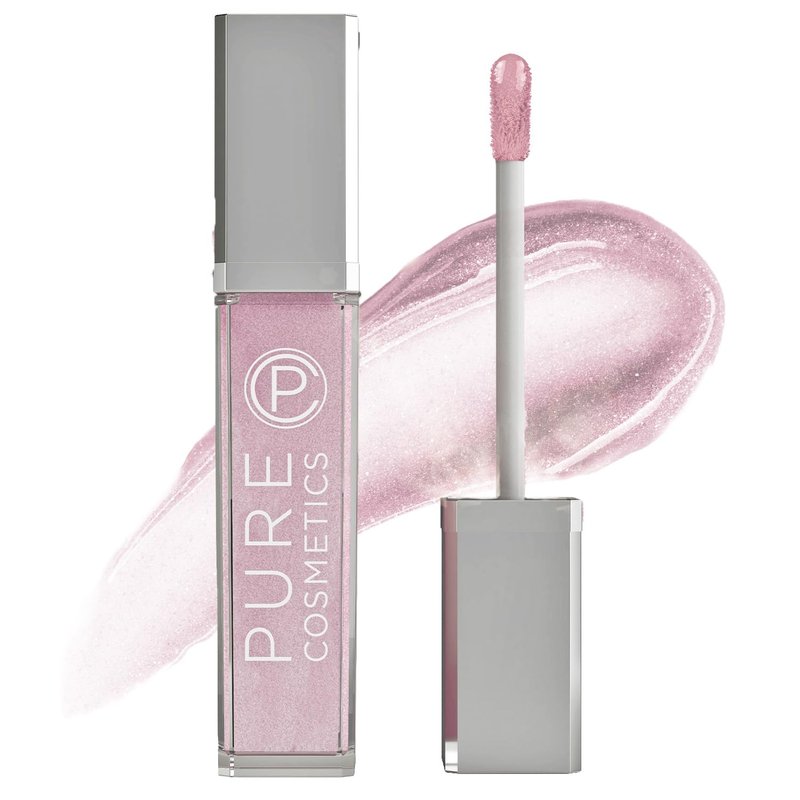 Pure Illumination Light-Up Lip Gloss - LED Applicator Brush & Side Mirror | Non-Sticky, Moisturizing Formula with Lanolin, Jojoba Oil & Vitamin E
