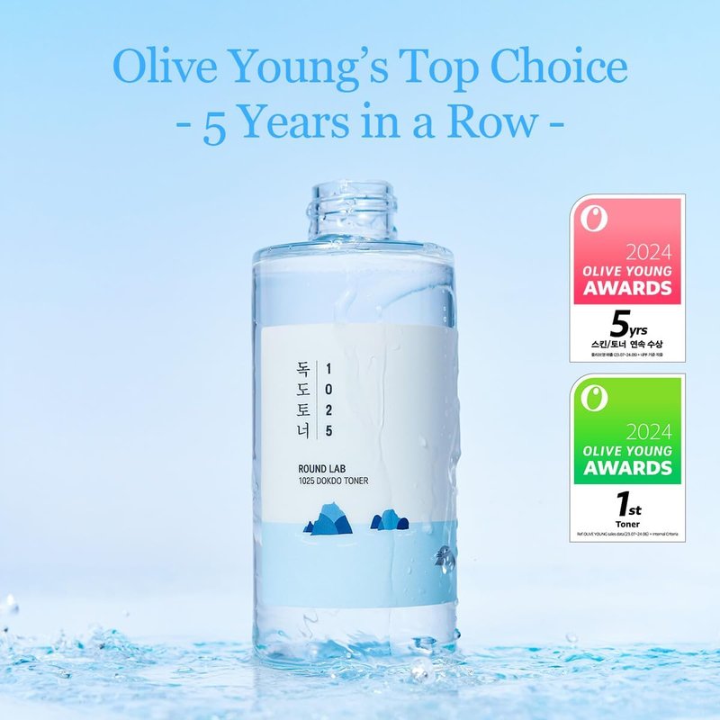ROUND LAB Dokdo Toner - Oil Control & Gentle Exfoliation | 6.76 Fl Oz, Deep Sea Water for Moisturization