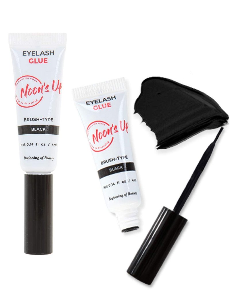 Black Eyelash Glue - Super Strong Hold, Waterproof Hypoallergenic Adhesive for Sensitive Eyes | 0.14 Fl. Oz.