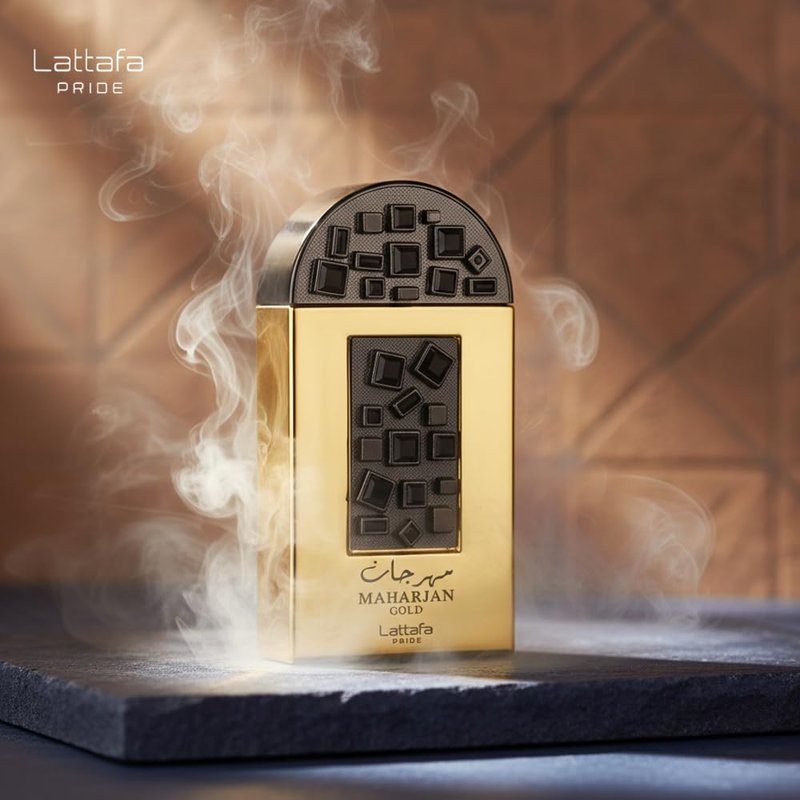 Lattafa Perfumes Maharjan Gold for Unisex Eau de Parfum Spray, 3.4 Ounce