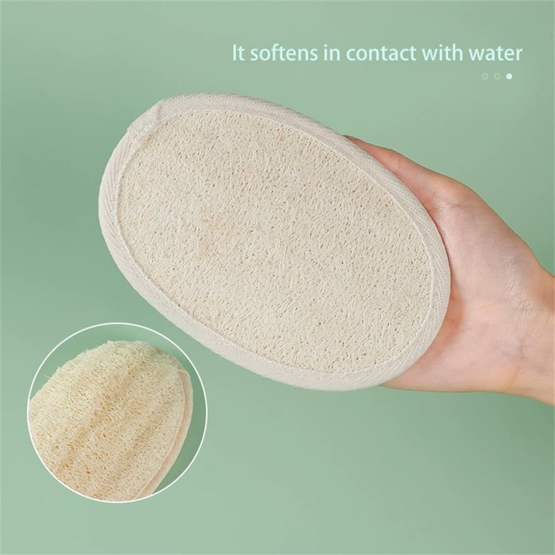 2-Pack Exfoliating Body Scrubber Loofah Sponge,Loofah Sponge Exfoliating Body Scrubber - Natural Luffa & Terry Cloth, Body Scrubbers for Men and Women,Perfect for Bath Spa and Shower