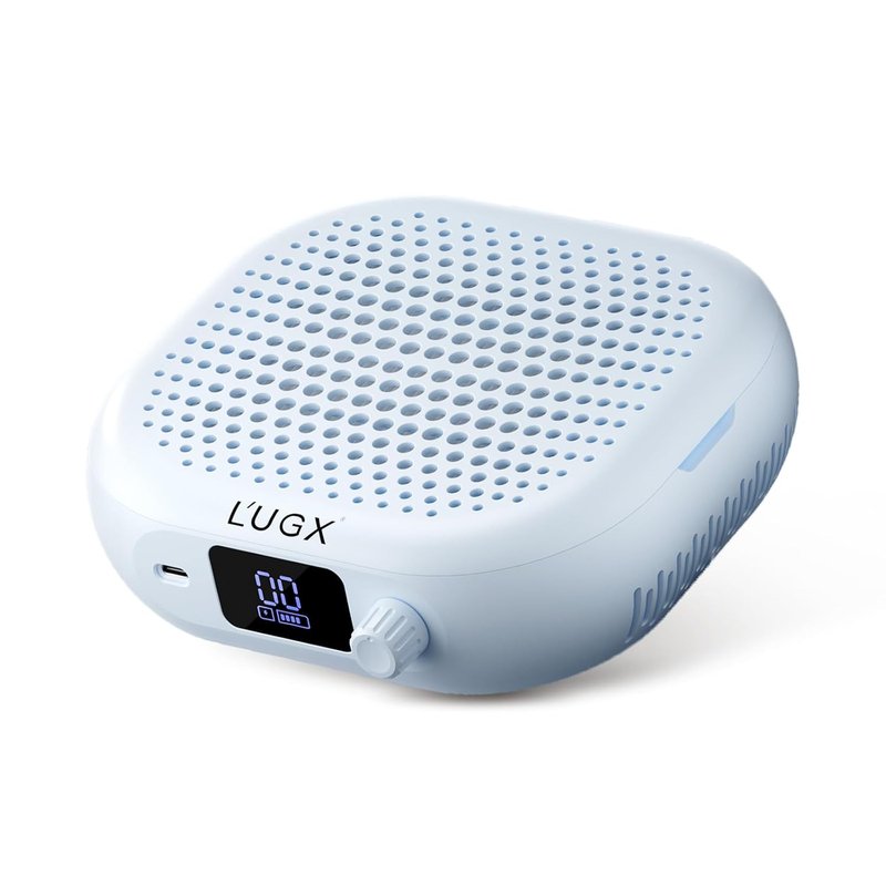 Rechargeable Nail Dust Collector - Professional Compact Design with Strong Suction, 10-Speed Turbo Fan & LED Display | Azure Wave