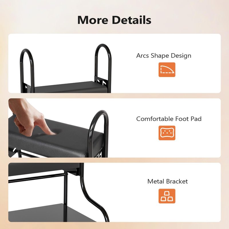 OmySalon Pedicure Cart Foot Bath Trolley, Adjustable Height Salon Trolley with PU Cushion, Portable Nail Esthetician Cart for Manicure & Foot Massage, Beauty Spa Supplies with Locking Wheels (Black)