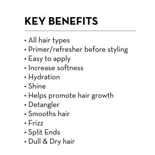 Vernon François Nourishing Hair Mist Amino Acid Treatment - Natural Hydrating Hair Product for All Hair Types in a Mister Spray Bottle - Ginseng and Pomegranate Extracts 6.3oz