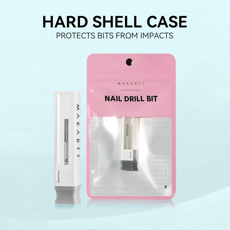 Makartt Cuticle Nail Drill Bit - Tungsten Carbide Safety Remover | 3/32'' for Electric Nail File - Silver, Fine