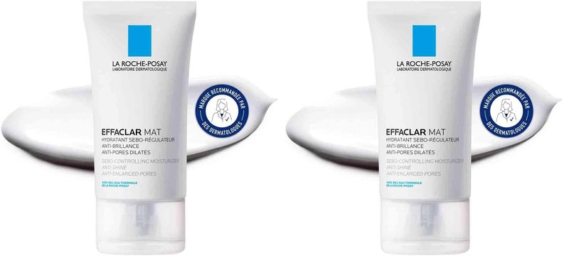 La Roche-Posay Effaclar Mat Oil-Free Mattifying Moisturizer,(Pack of 2)