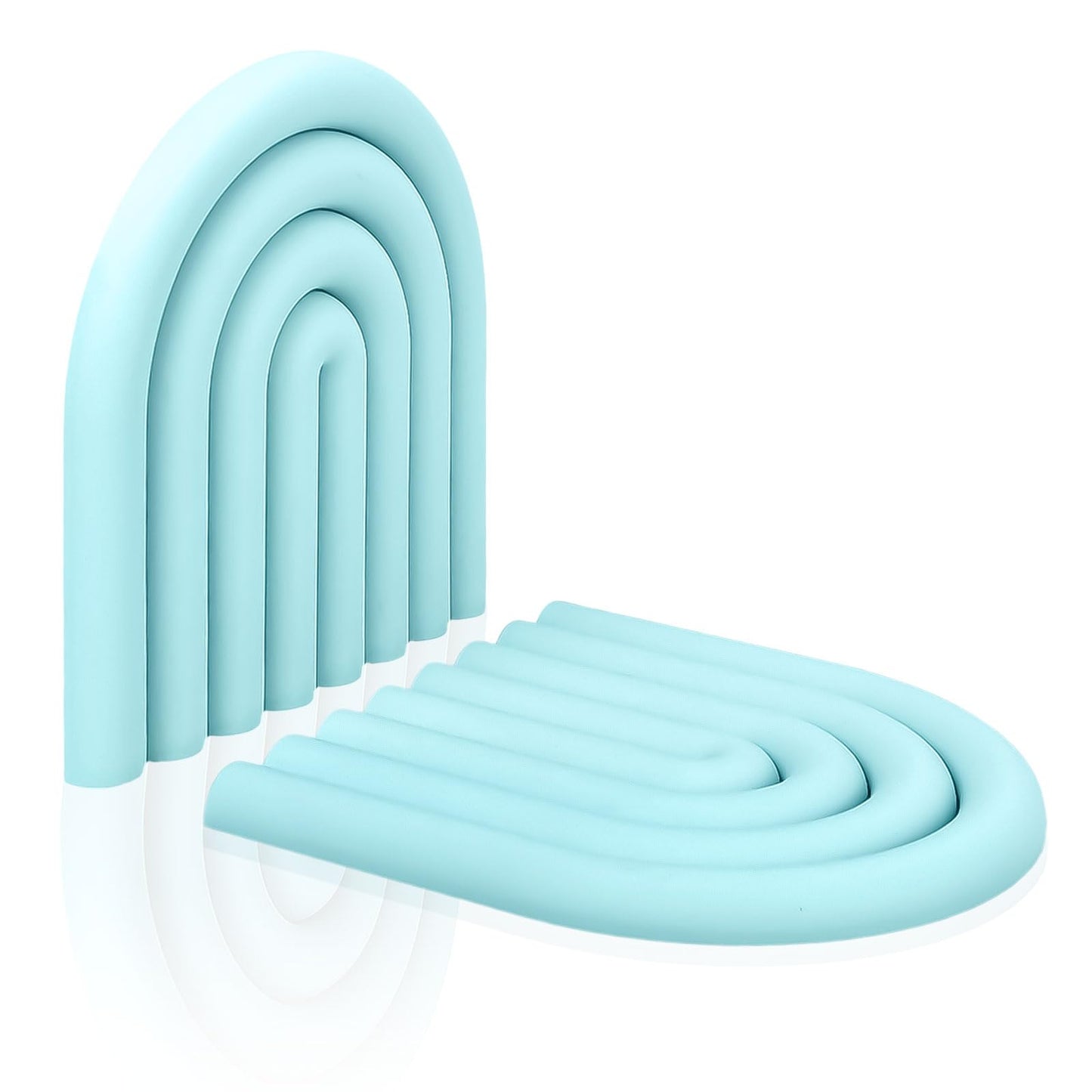 CAMENDE 2-Pack Silicone Trivets for Hot Dishes - Hot Pads for Kitchen Countertop & Tables, Silicone Pot Holders with Non-Slip Design, Pot Mats for Pots, Pans, and Baking Dishes,Easy to Clean (Blue)