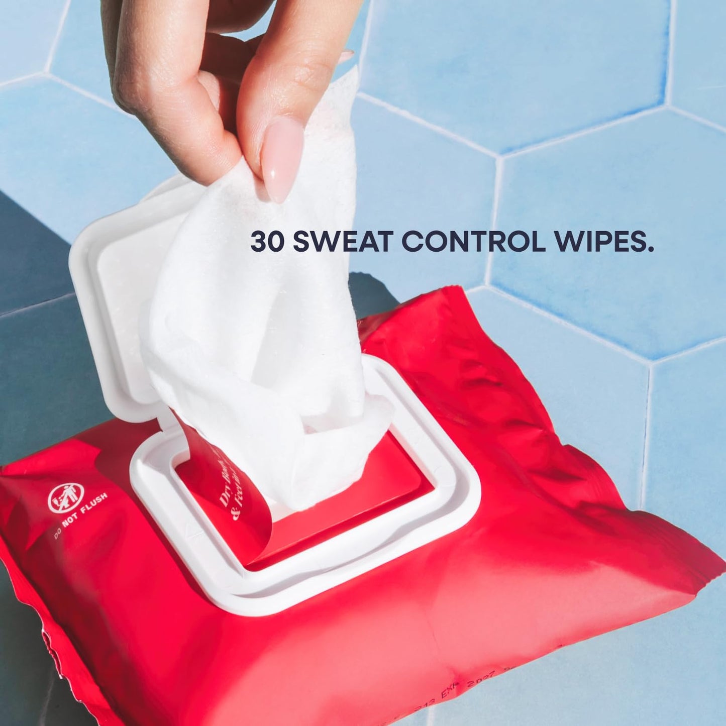 Duradry Sweat Control Body Wipes – For Under Boobs, Chest, Groin, Underarms, Hands, and Feet – Quick Drying, Travel-Friendly, Unscented, Pack of 1