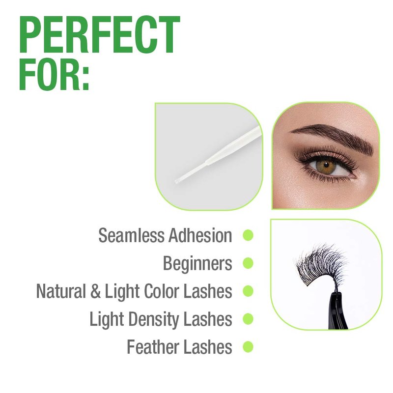 DUO Brush-On Clear Lash Glue –Waterproof Strip Lash Adhesive with Vitamins A, C & E, Long Lasting Eyelash Glue, 0.18 oz, 1 Pack
