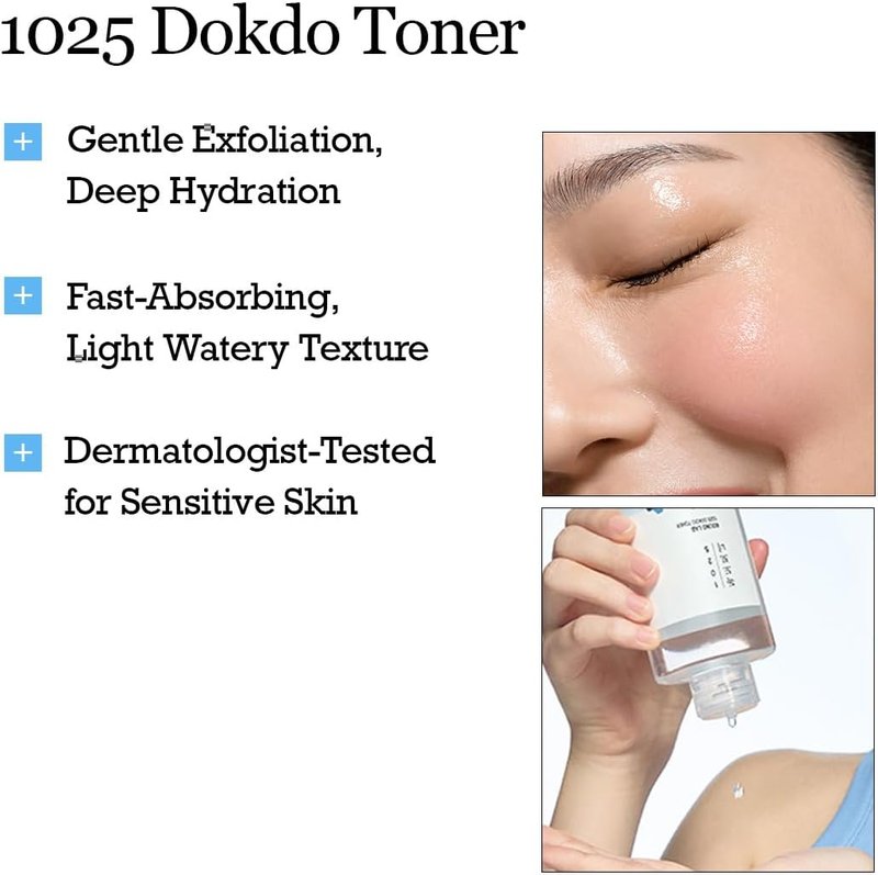 ROUND LAB Dokdo Toner - Oil Control & Gentle Exfoliation | 6.76 Fl Oz, Deep Sea Water for Moisturization