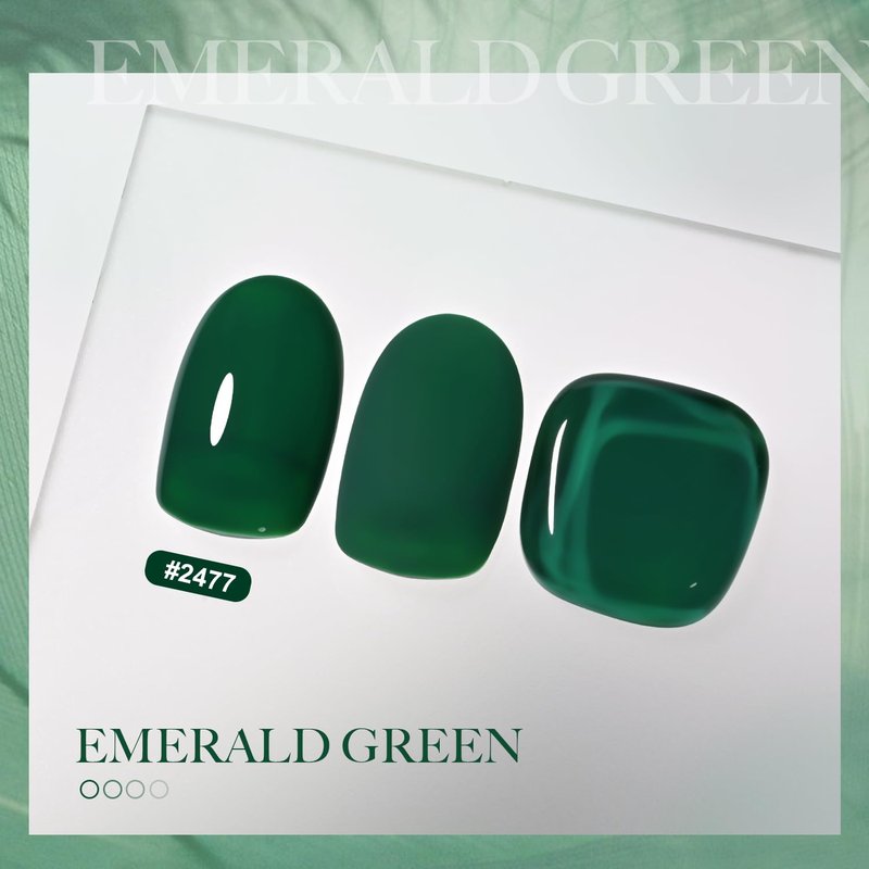 GAOY Green Gel Nail Polish - 16ml Soak Off Formula | UV Light Cure for DIY Nail Art - 2477 Emerald Green