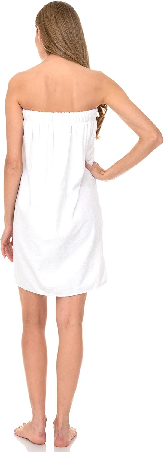 Womens Shower Wrap - Adjustable Cotton Terry Cloth Gym Cover Up | Soft & Comfortable
