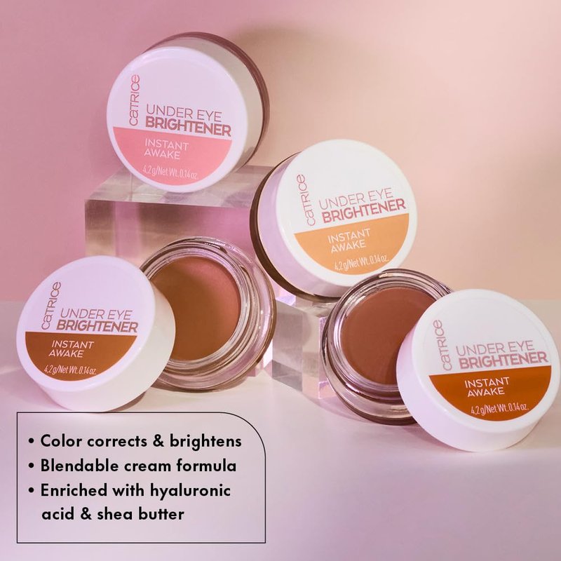 Catrice Under Eye Makeup Set - Brightening Concealer, Setting Powder & Puffs for Dark Circles | Light Rose