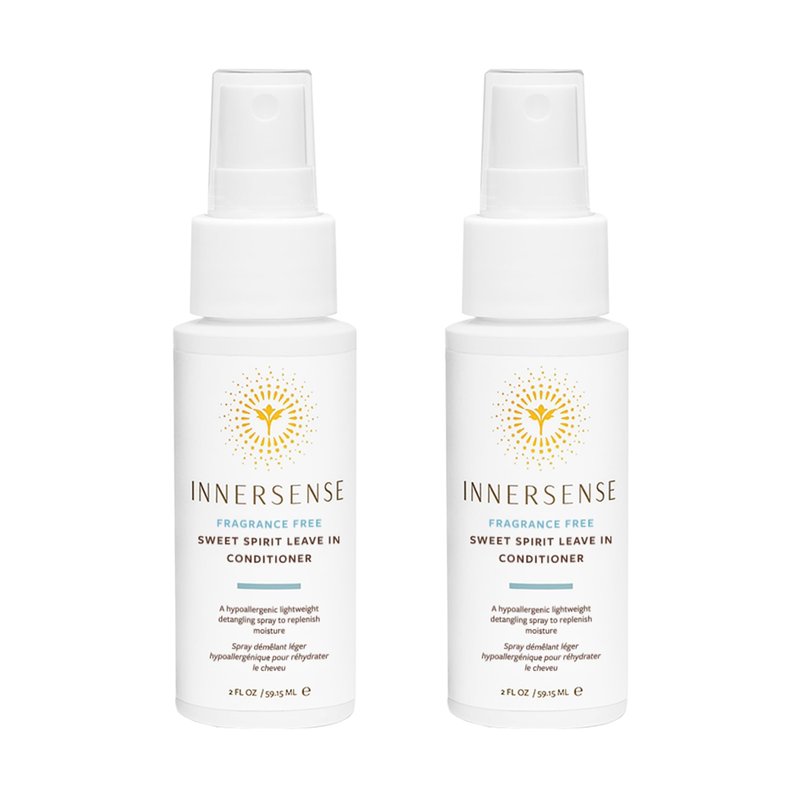 INNERSENSE Organic Beauty - Fragrance-Free Sweet Spirit Leave-In Conditioner | Detangling, Hydrating, Smoothing | Non-Toxic, Cruelty-Free, Clean Haircare (2 pack - 2 fl oz | 59.1 mL each)