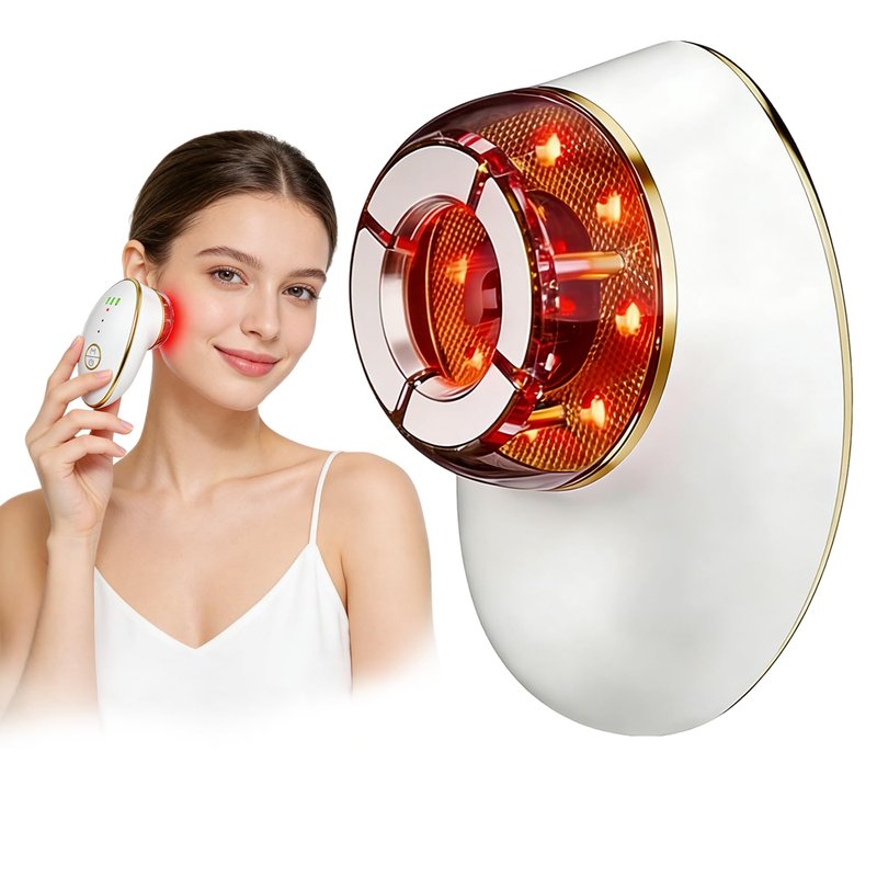 Facial Cupping Set for Face, 3 in 1 Microcurrent Facial Device, 7 Color LED Lymphatic Drainage Massager for Face Skin Tightening & Depuffing, Double Chin Reducer