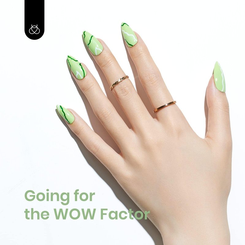 Beetles Mint Green Gel Polish - Summer Buds 15ML/0.51Fl Oz, Lime Light Green Gel Nail Polish, Soak Off UV LED Lamp Pastel Nails Art, Long-Lasting Manicure Salon Bright Summer Day Nails